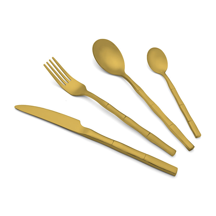 סט סכו"ם מהודר 24 חלקים AQUAMARINE GOLD מאט