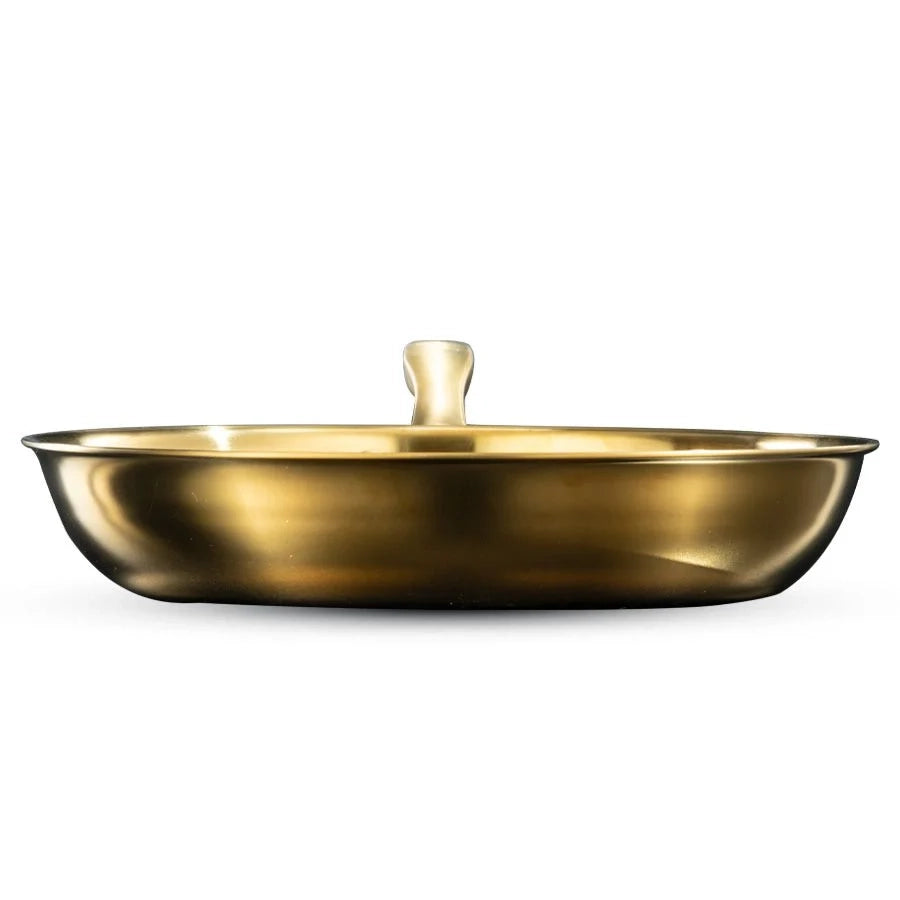 מחבת נירוסטה בגימור זהב 28 ס"מ CROWN