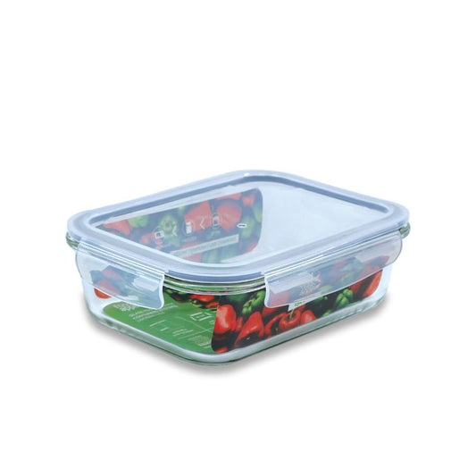 כלי אחסון זכוכית מלבנית מחוסמת 1520 מ"ל GLASS CLOC
