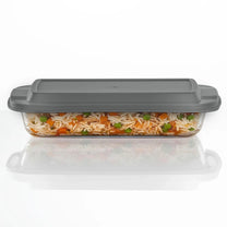 תבנית מלבנית כולל מכסה 1.6 ליטר 29.5X17.4X5 COOK&STORE