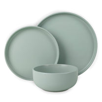 סט אוכל אלגנטי 18 חל' Solid  Stoneware בגוון ירוק מרווה
