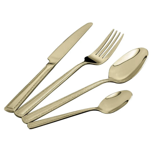 סט סכו"ם מהודר 24 חלקים 18/10 עיטורי שוליים FIGARO CHAMPAGNE