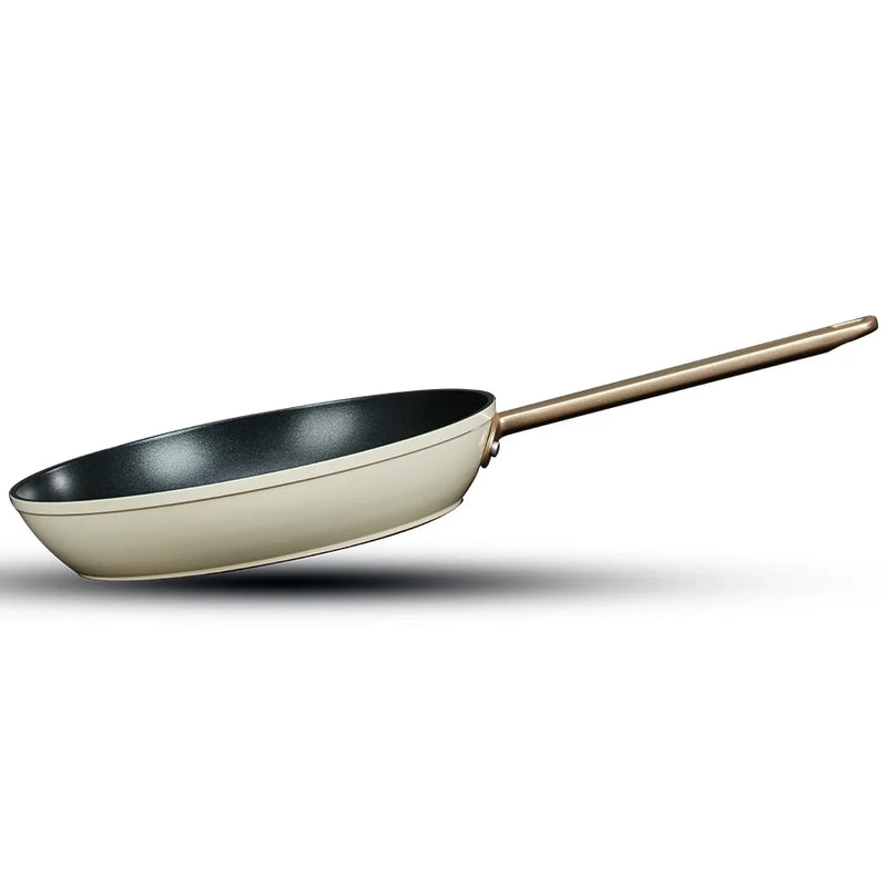 מחבת 32 ס"מ ENIGMA NONSTICK קרם ידיות שמפניה
