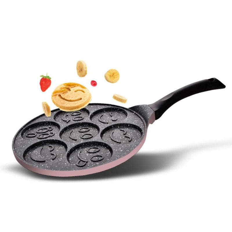 מחבת פנקייק חיוכים 26 ס”מ 7 שקעים BLACK MARBLE ורוד מבית Food appeal
