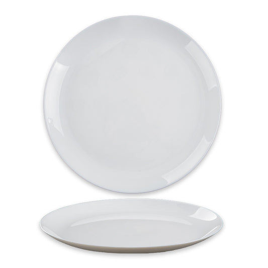צלחת 28 ס"מ זכוכית אופל לבן אנטי צ'יפ OPAL GLASS