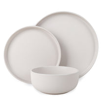 סט אוכל אלגנטי 18 חל' Solid Stoneware  בגוון קרם