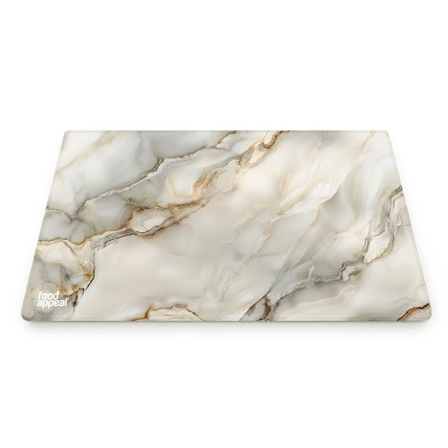 לוח חיתוך זכוכית 30X40 ס"מ MARBLE לבן