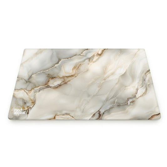 לוח חיתוך זכוכית 30X40 ס"מ MARBLE לבן