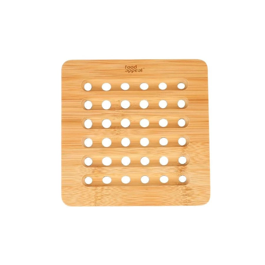תחתית סיר\כלי חם מרובעת מבמבוק 15x15x1.2 ס"מ