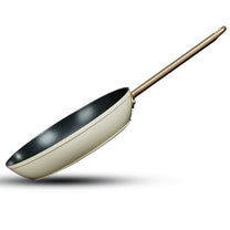 מחבת 28 ס"מ ENIGMA NONSTICK קרם ידיות שמפניה