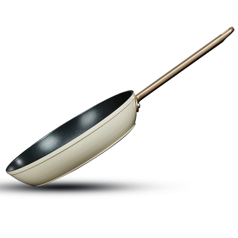 מחבת 28 ס"מ ENIGMA NONSTICK קרם ידיות שמפניה