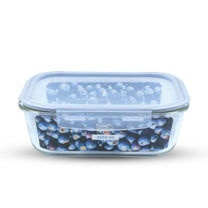 כלי אחסון זכוכית מלבנית מחוסמת 2260 מ"ל GLASS CLOC