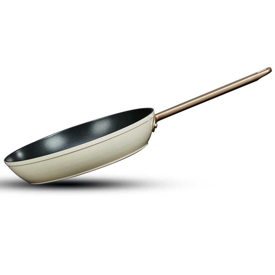 מחבת 24 ס"מ ENIGMA NONSTICK קרם ידיות שמפניה