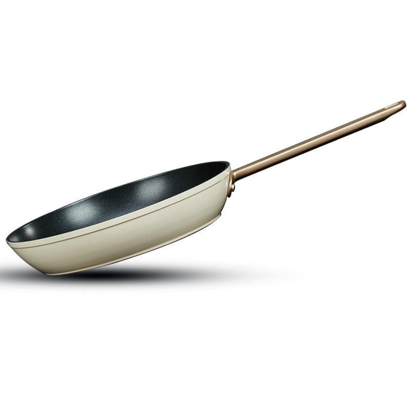 מחבת 24 ס"מ ENIGMA NONSTICK קרם ידיות שמפניה