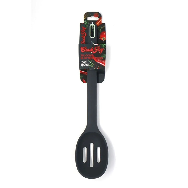 כף הגשה מחורצת סיליקון 33 ס"מ Cook Joy אפור
