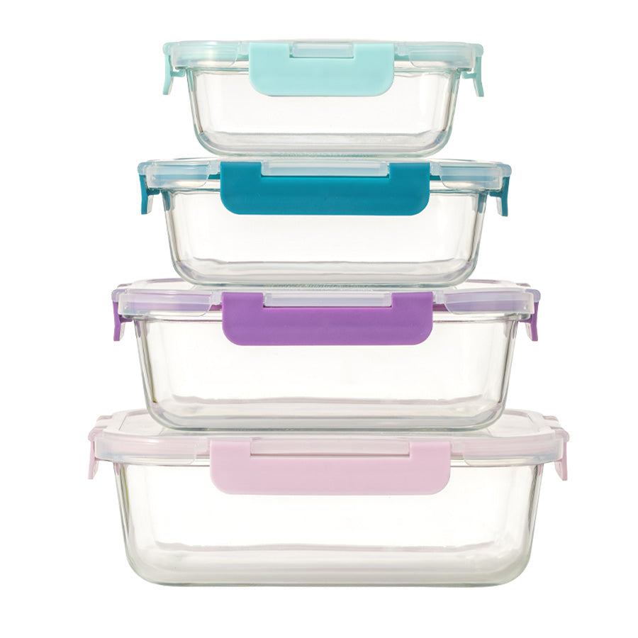 סט 4 כלי איחסון GLASS CLOC