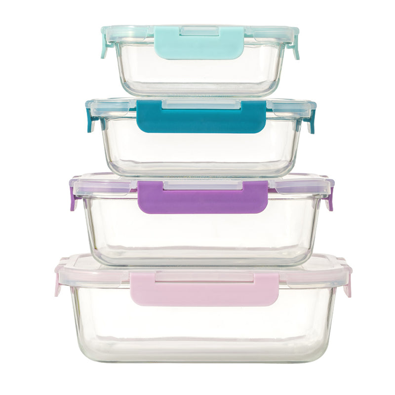 סט 4 כלי איחסון GLASS CLOC
