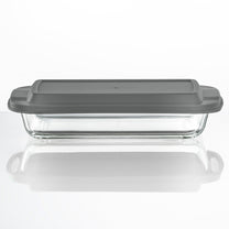 תבנית מלבנית כולל מכסה 1.6 ליטר 29.5X17.4X5 COOK&STORE