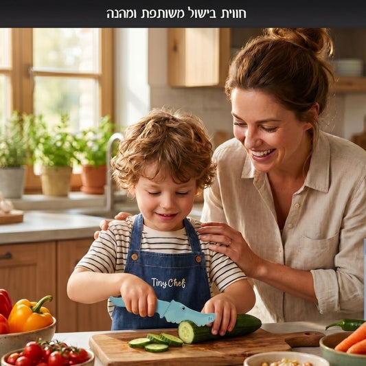 סכין ילדים בעיצוב תנין TINNY CHEF טורקיז מבית Food appeal