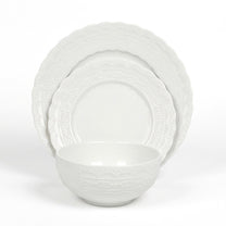 סט אוכל 18 חל' Kate New Bone China במראה נקי ועיטור עדין