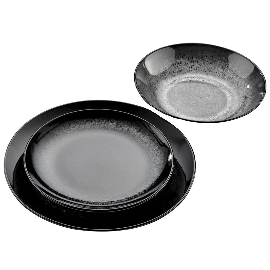 סט 18 חלקים פורצלן BATIK BLACK