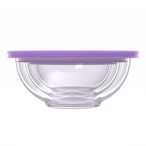 סט אחסון זכוכית 3 חל' עגול 500+1000+2000 מ"ל GLASS FOOD סגול