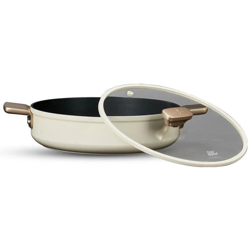 סוטאז' 28 ס"מ 3.9 ליטר ENIGMA NONSTICK קרם ידיות שמפניה