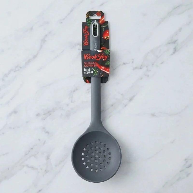 כף הגשה מחוררת סיליקון 33 ס"מ Cook Joy אפור