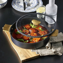 סוטאז' 28 ס"מ 3.9 ליטר ENIGMA NONSTICK שחור ידיות זהב