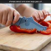 סכין ילדים בעיצוב כלב TINNY CHEF כחול מבית Food appeal