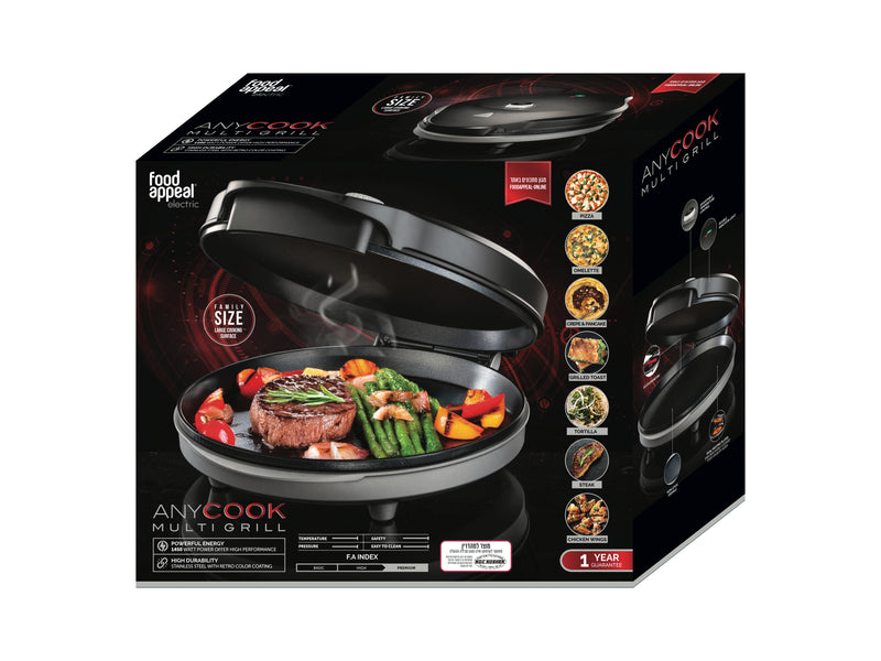 מכשיר בישול רב-תכליתי 32 ס"מ ANYCOOK שחור