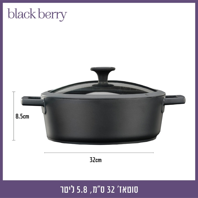 סוטאז' 32 ס"מ, 5.8 ליטר BLACKBERRY אפור כהה