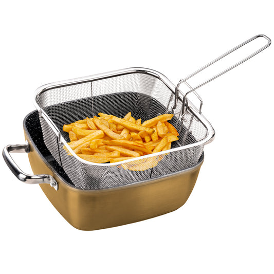 סיר 24 ס"מ מולטיקוקר 3 ב-1 בישול\טיגון\אידוי גולד EVERYDAY PLUS