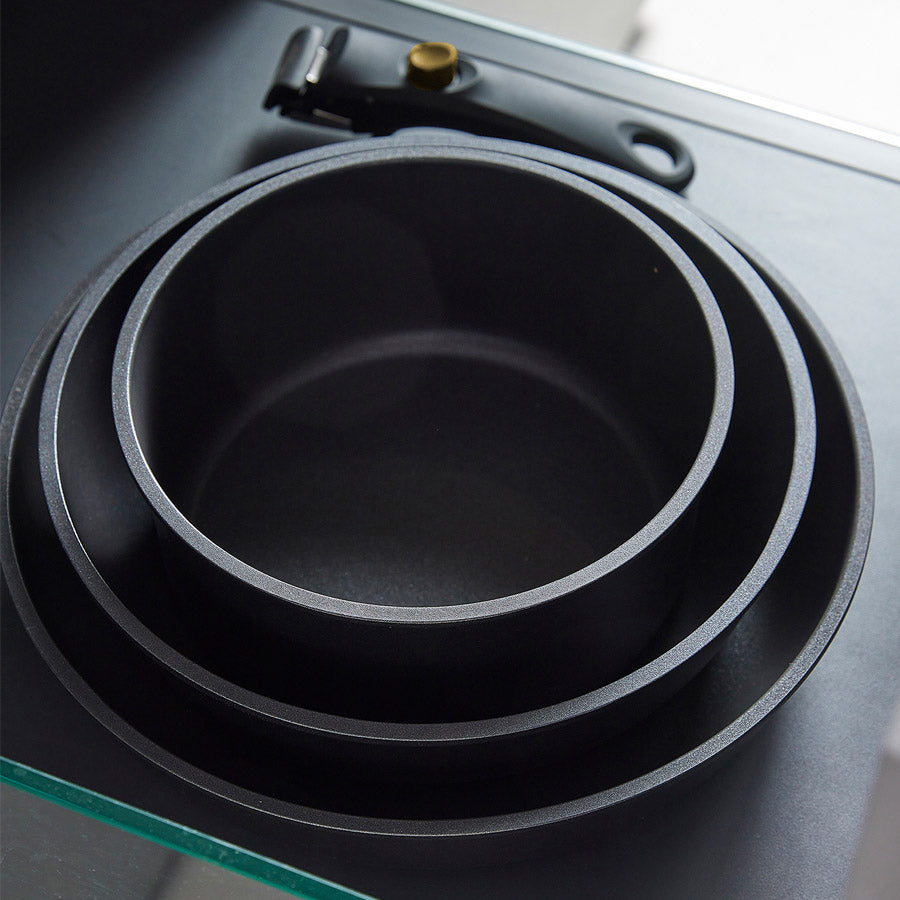מארז כלי בישול 6 חלקים עם ידיות נשלפת שחור FLEXI מבית Food appeal