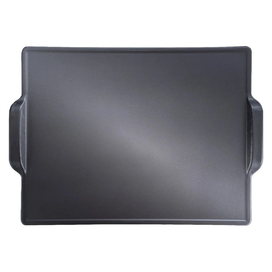 BAKE MASTER אבן שמוט לפיצה מלבנית 46X35.5 ס"מ עם ידיות וציפוי CERAMIC NON STICK