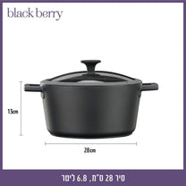 סיר 28 ס"מ, 6.8 ליטר BLACKBERRY אפור כהה