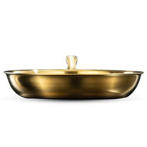 מחבת נירוסטה בגימור זהב 28 ס"מ CROWN