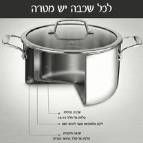 Q נירוסטה סיר 20x11.5 ס"מ - 3.6 ליטר