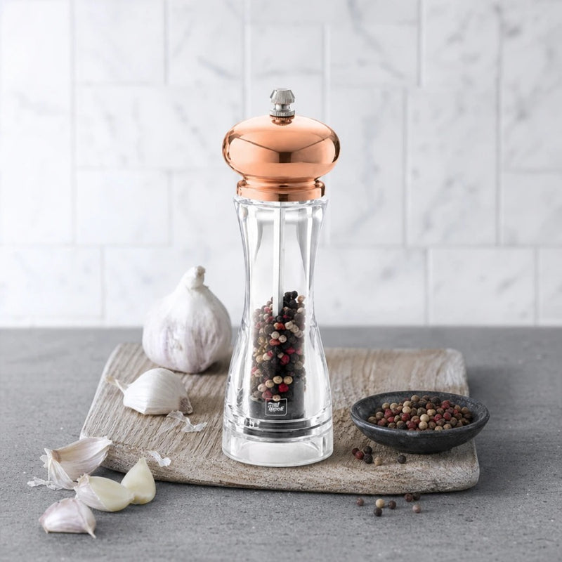 מטחנת מלח\פלפל אקרילית ראש 6/19 ס"מ rose gold | מטחנת מלח\פלפל אקרילית ראש rose gold | Food Appeal
