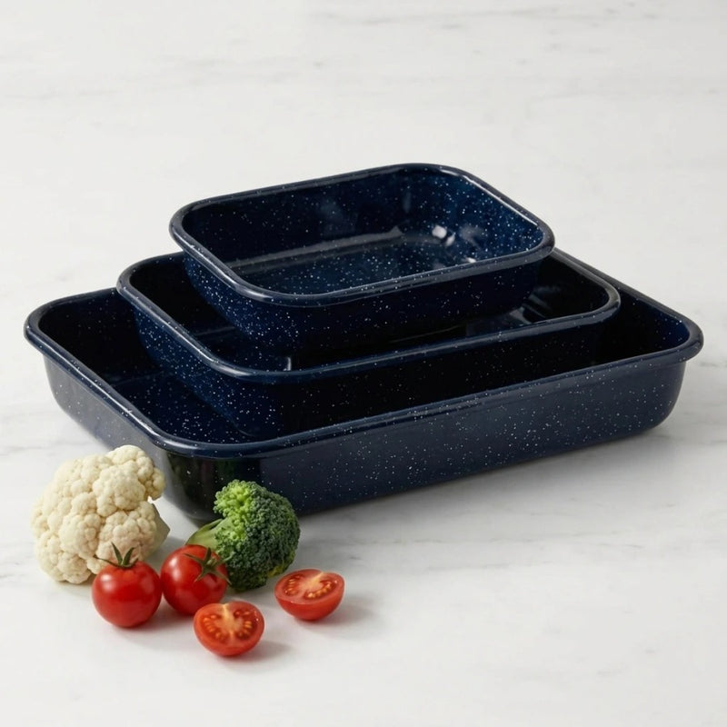 שלישיית תבניות אמייל  ENAMELWARE | שלישיית תבניות אמייל ENAMELWARE | Food Appeal