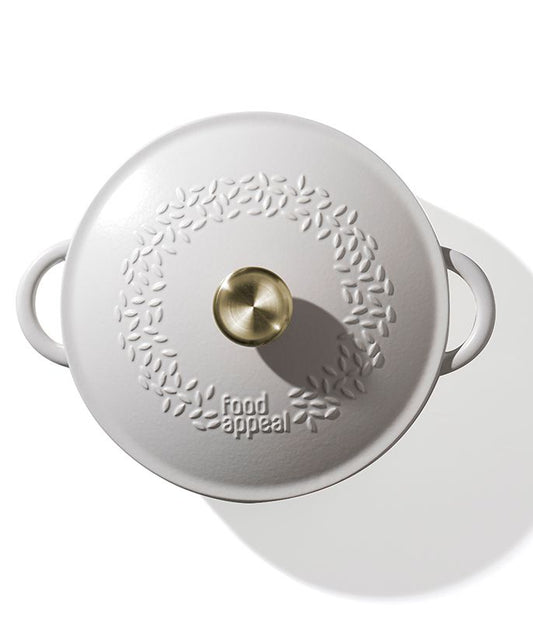 סיר יציקת ברזל 28X13 ס"מ, 6.3 ליטר HERITAGE קרם