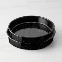 סט 2 תבניות עגולות אמייל 26X6 / 32X6 ס"מ ENAMELWARE שחור | סט 2 תבניות עגולות אמייל 26X6 / 32X6 ס"מ ENAMELWARE שחור | Food Appeal