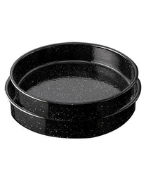 סט 2 תבניות עגולות אמייל 26X6 / 32X6 ס"מ ENAMELWARE שחור