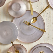 סט סכו"ם מהודר 30 חלקים GOLD AMETHYST מבריק
