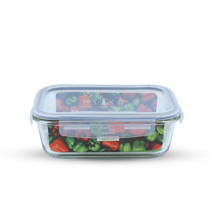 כלי אחסון זכוכית מלבנית מחוסמת 1520 מ"ל GLASS CLOC