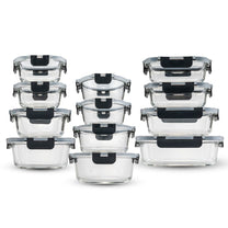סט 12 כלי אחסון זכוכית GLASS CLOC