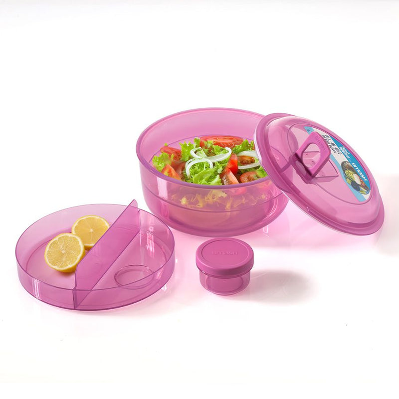 קופסת אוכל לסלט עגולה 1.8 ל' ורוד Smash by Food Appeal / Adult / Microwave