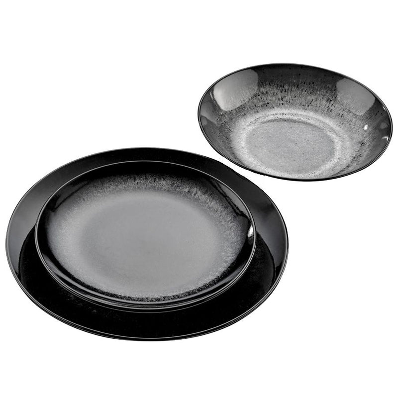 סט 18 חלקים פורצלן BATIK BLACK