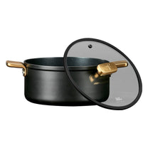 סיר 20 ס"מ ENIGMA NONSTICK ליטר שחור ידיות זהב