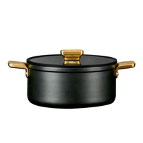 סיר 24 ס"מ ENIGMA NONSTICK ליטר שחור ידיות זהב